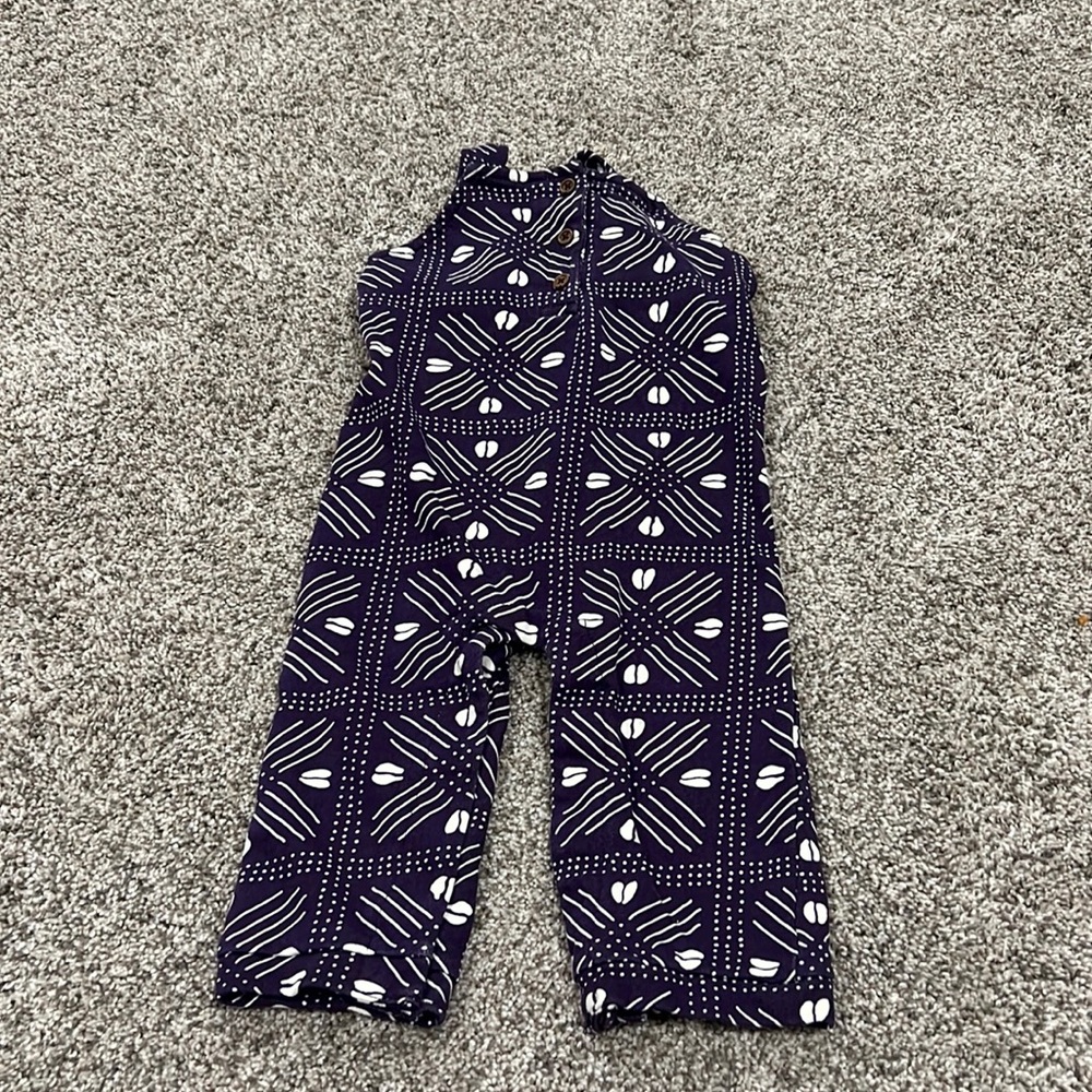 Ade + Ayo Purple & White Overalls Size Newborn